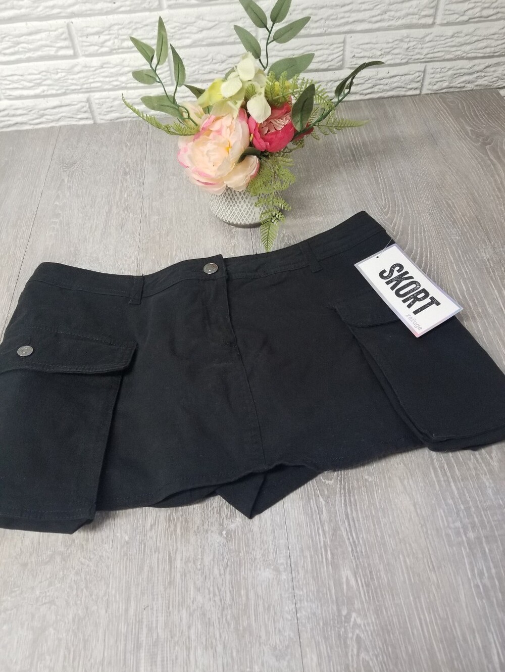 Skort With Cargo Style Pockets
